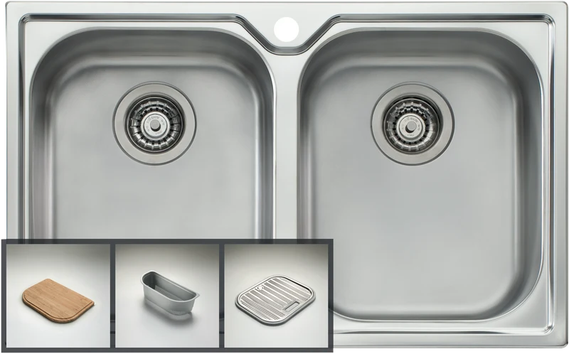Oliveri SNK 770MM DOUBLE INSET BOWLS