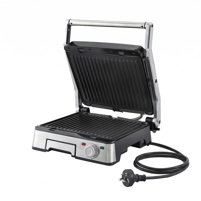 Devanti 2000W 3-in-1 Panini Press Grill Sandwich Maker 180° Open 4 Slice