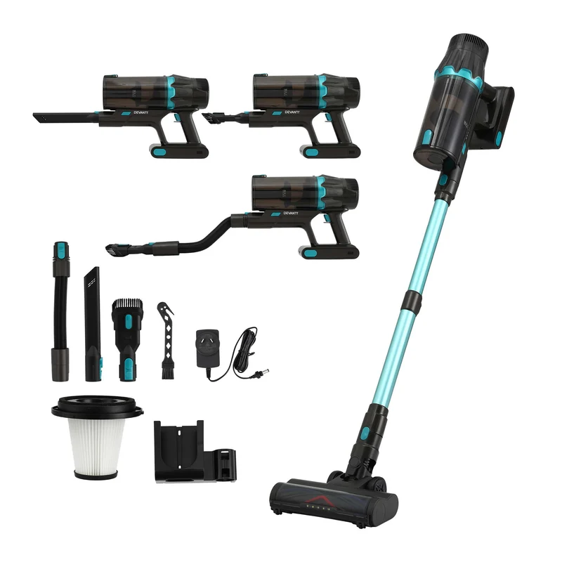 DEVANTI 30000Pa Cordless Stick Vacuum Cleaner 4-in-1 Handheld Vac Green