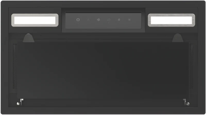 Haier 600 Series 60cm Integrated Insert Wall Rangehood, Hood to Hob, Black