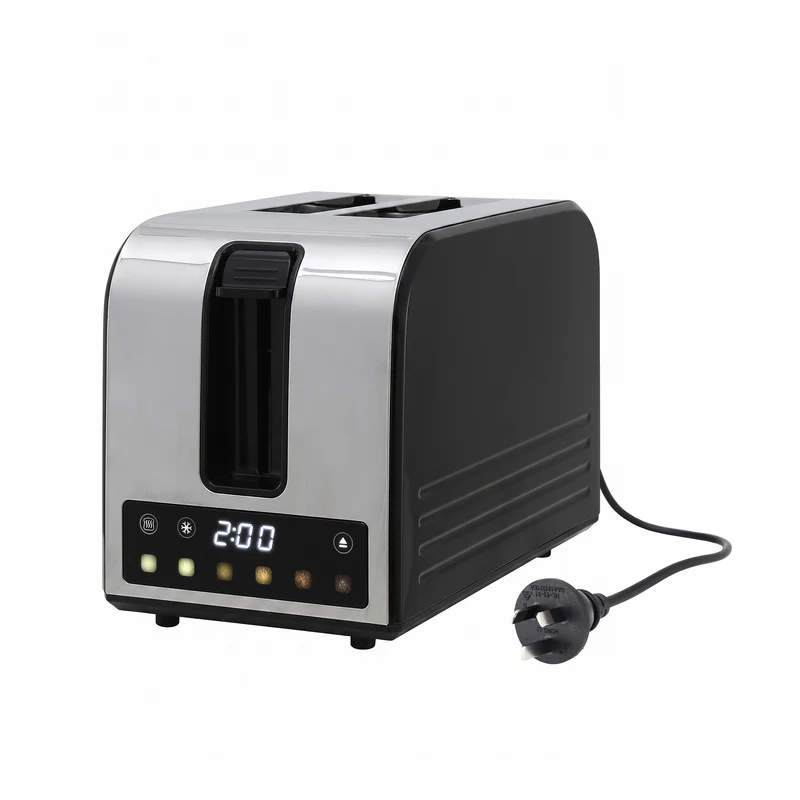 Devanti 2-Slice Toaster, LED Display 3.5cm Wide Slots 6 Browning Levels