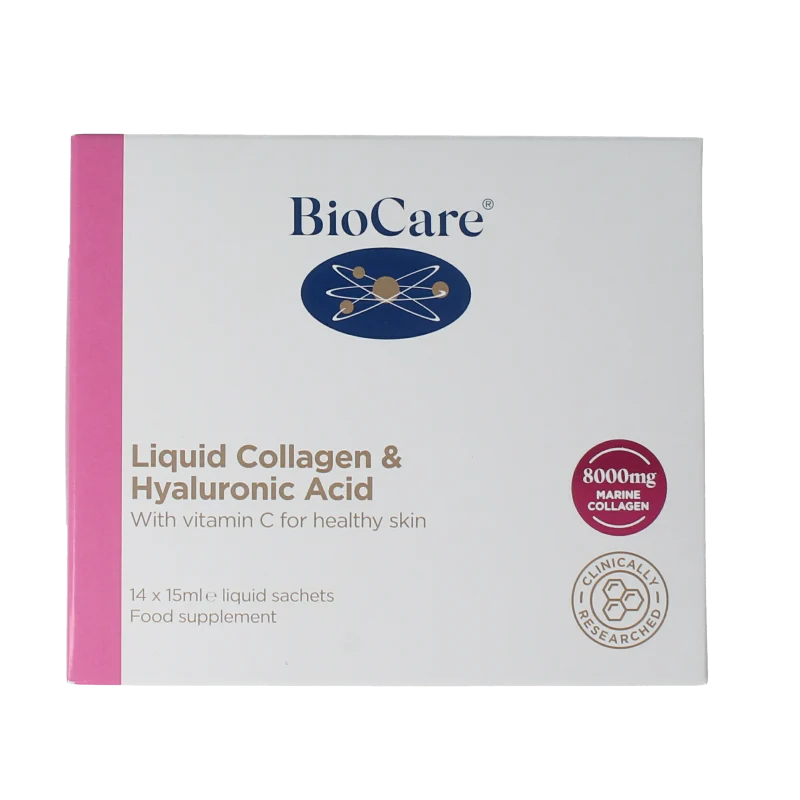 Biocare Collageen & hyaluron vloeibaar 14 x 15ml