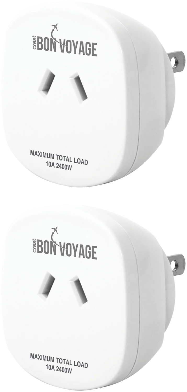 Bon Voyage Travel Adaptor Australia to Japan (2 Pack)