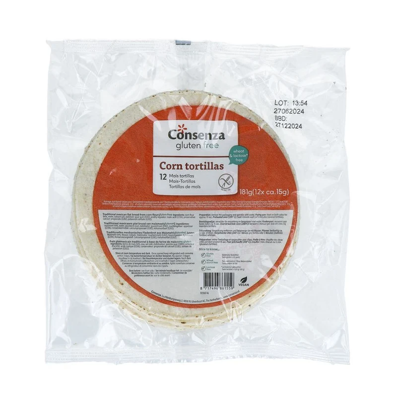Consenza Glutenvrije Maistortilla's Essentials 12 stuks