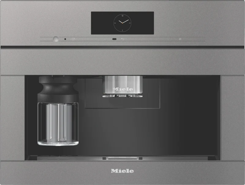 Miele 45cm Built-In Coffee Machine with AutoDescale and Plumbed-In DirectWater Connection Obsidian Black