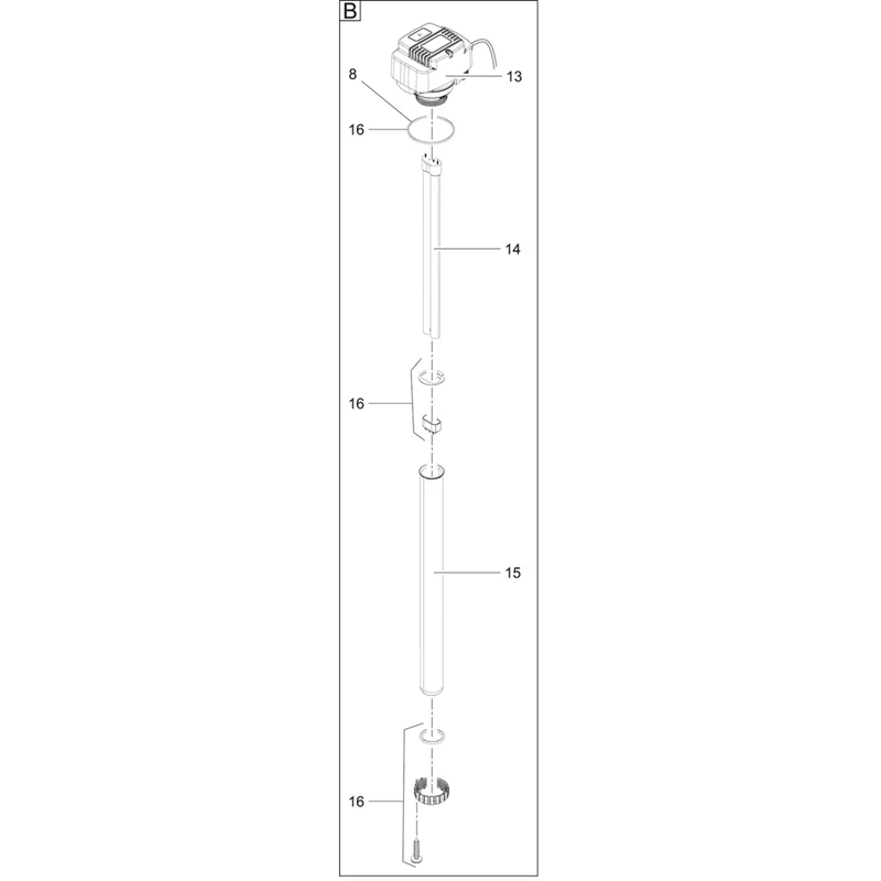 Oase Kwartsbuis D44 x 298 mm met rand - Vervangbuis voor FiltoClear, FiltoMatic en Bitron C