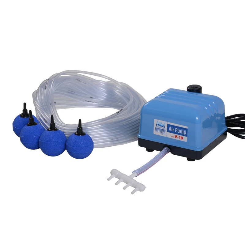 AquaForte V-10 luchtpompset - Complete beluchtingsset 10W met luchtstenen