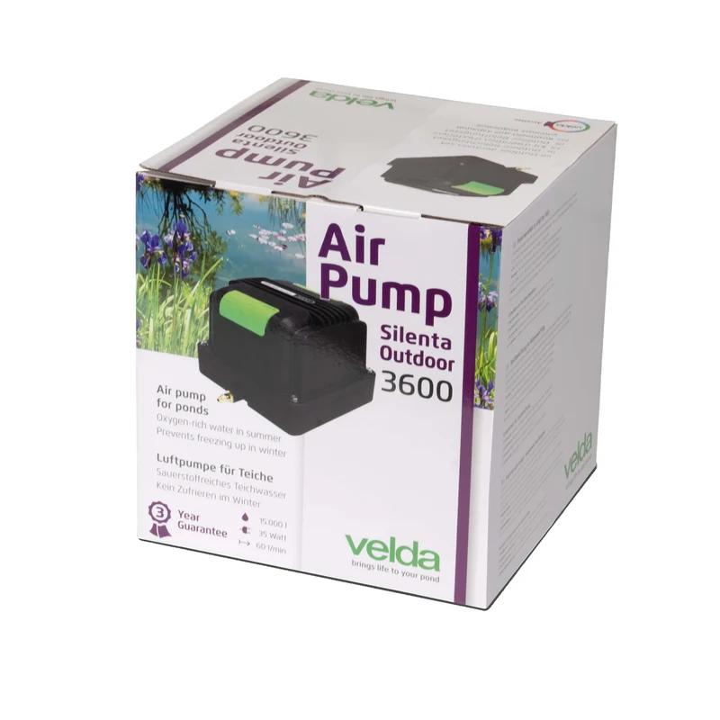 Velda Silenta Outdoor 3600 Pro Set - luchtpomp 3600 l/u voor vijvers tot 15.000 liter