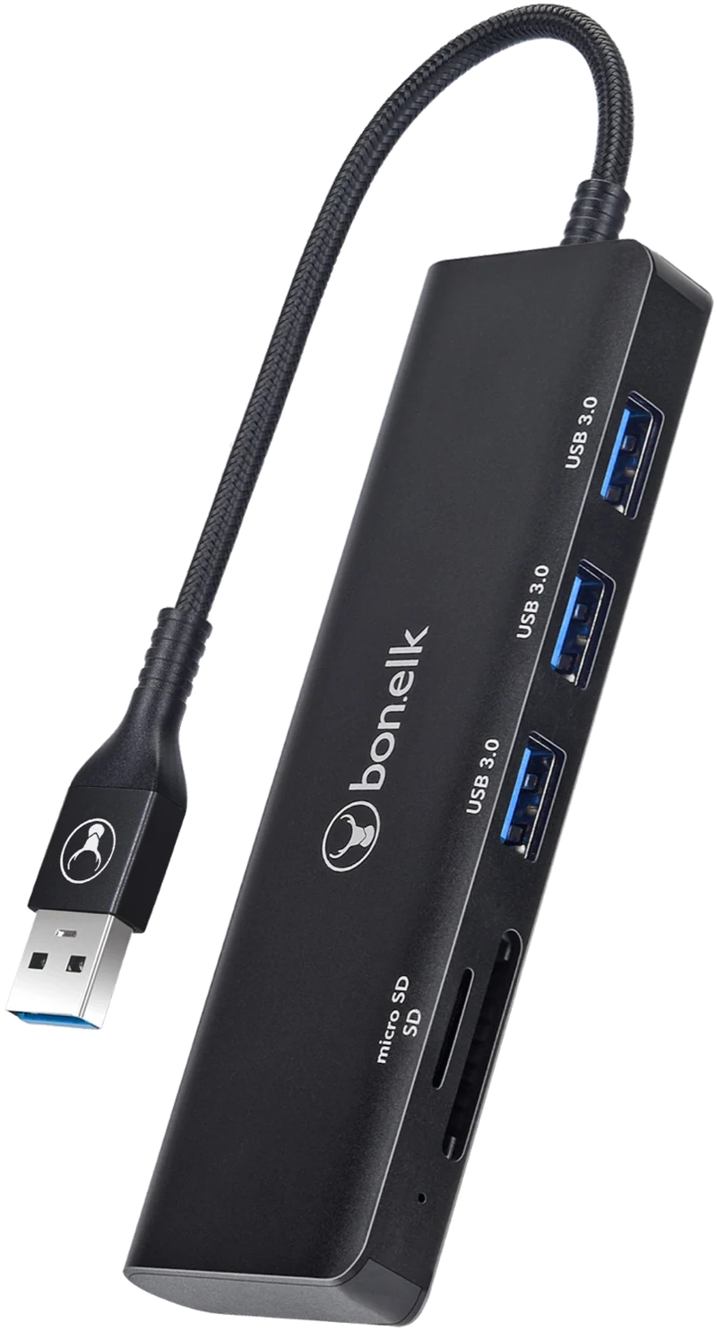 Bonelk USB-A to 3 x USB 3.0 SD/TF Logelife Hub