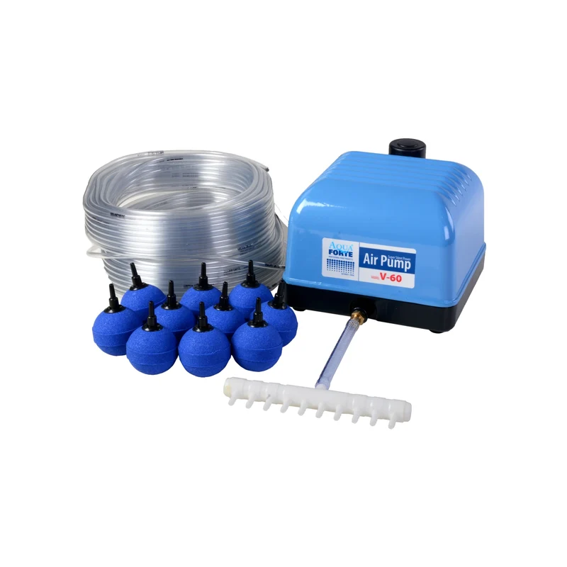 Aquaforte Hi-Flow Luchtpompset V-60 - Complete beluchtingsset 60 l/min bij 35 watt