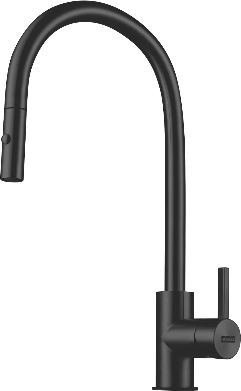Franke Eos Neo Pullout Tap inc Vegie Spray Black Steel