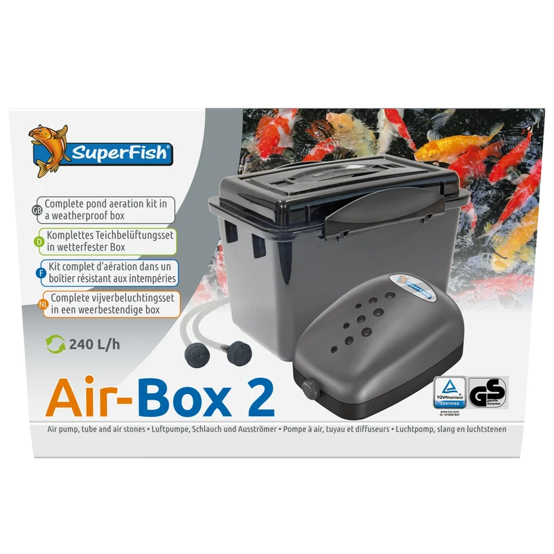 Superfish Air-Box Nr.2 Luchtpomp - 240 l/u weersbestendige vijverbeluchting