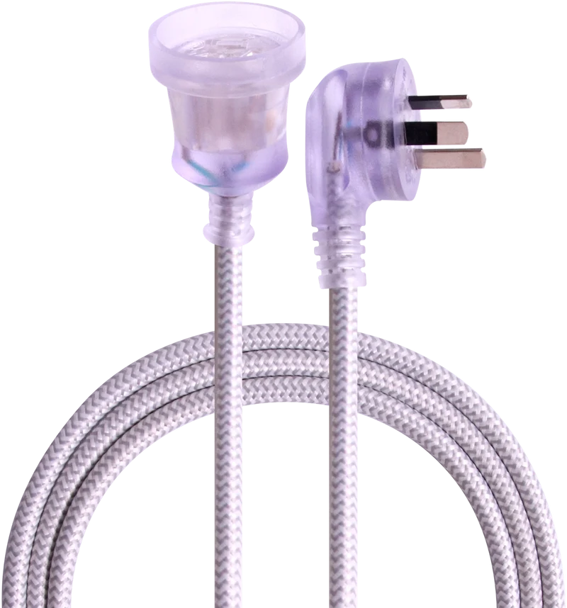 Crest Decord Braided Extension Lead 3m (Grey)