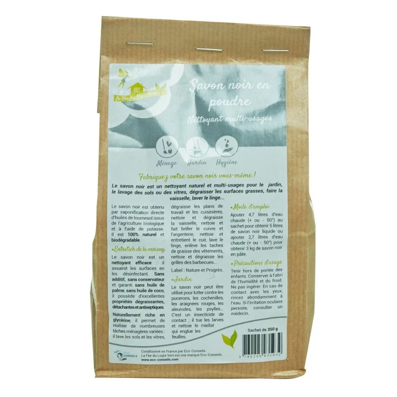 Eco Conseils Zwarte Zeep Poeder 350 gram
