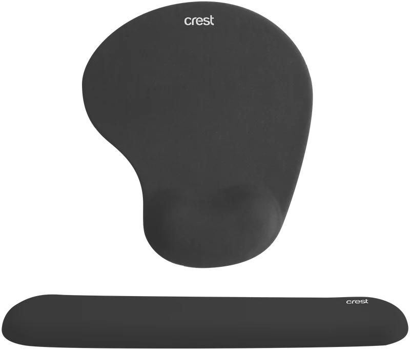 Crest Ergonomic Keyboard & Mouse Pad (Black)