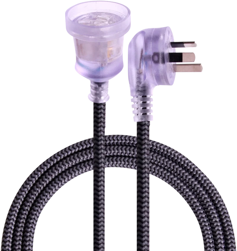 Crest Decord Braided Extension Lead 3m (Black)