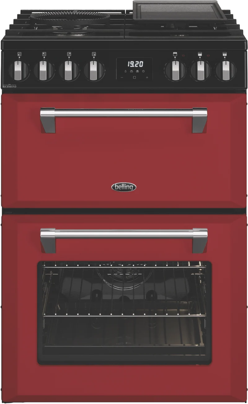 Belling Mini Richmond 60cm Dual Fuel Freestanding Cooker, Chilli Red