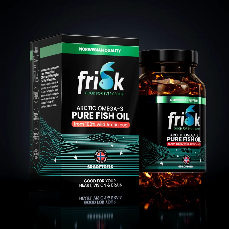 Frisk Omega 3 pure visolie – DHA & EPA 60 softgels