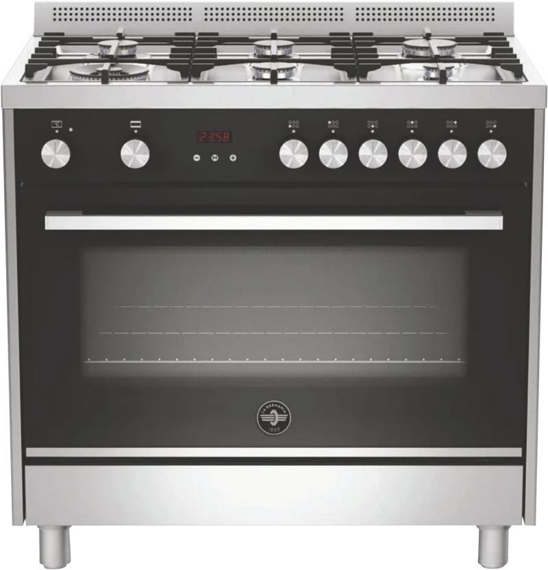 La Germania Futura 90cm Dual Fuel Upright Cooker - Stainless Steel