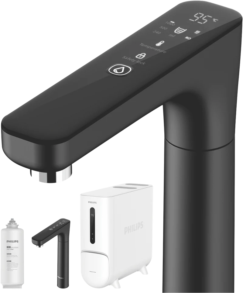 Philips RO Tap Water Station with Aquaporin Inside, Ambient and Hot, Black