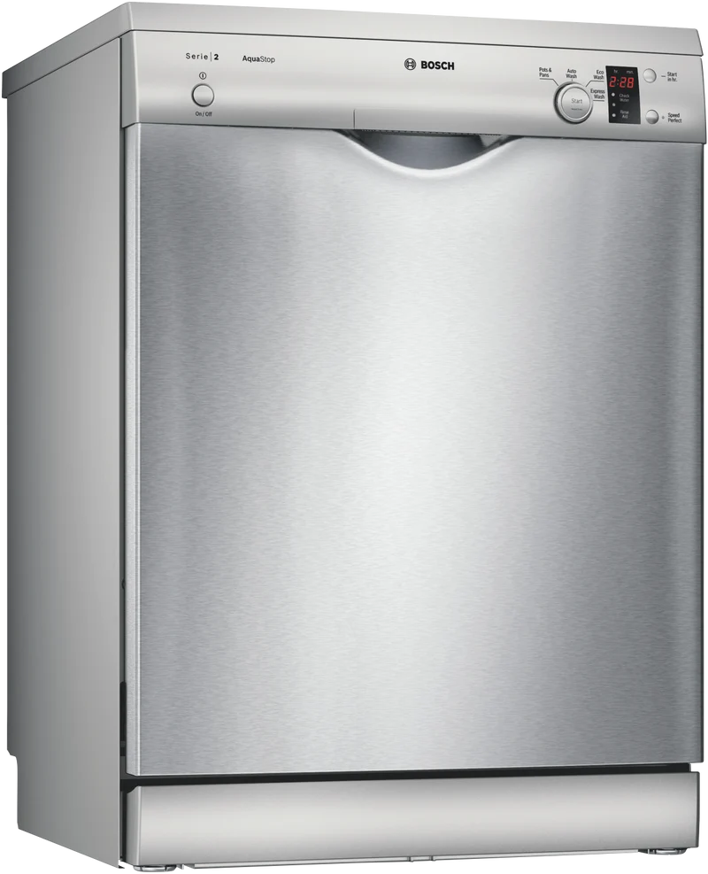 Bosch Series 2 Freestanding Dishwasher Silver Inox
