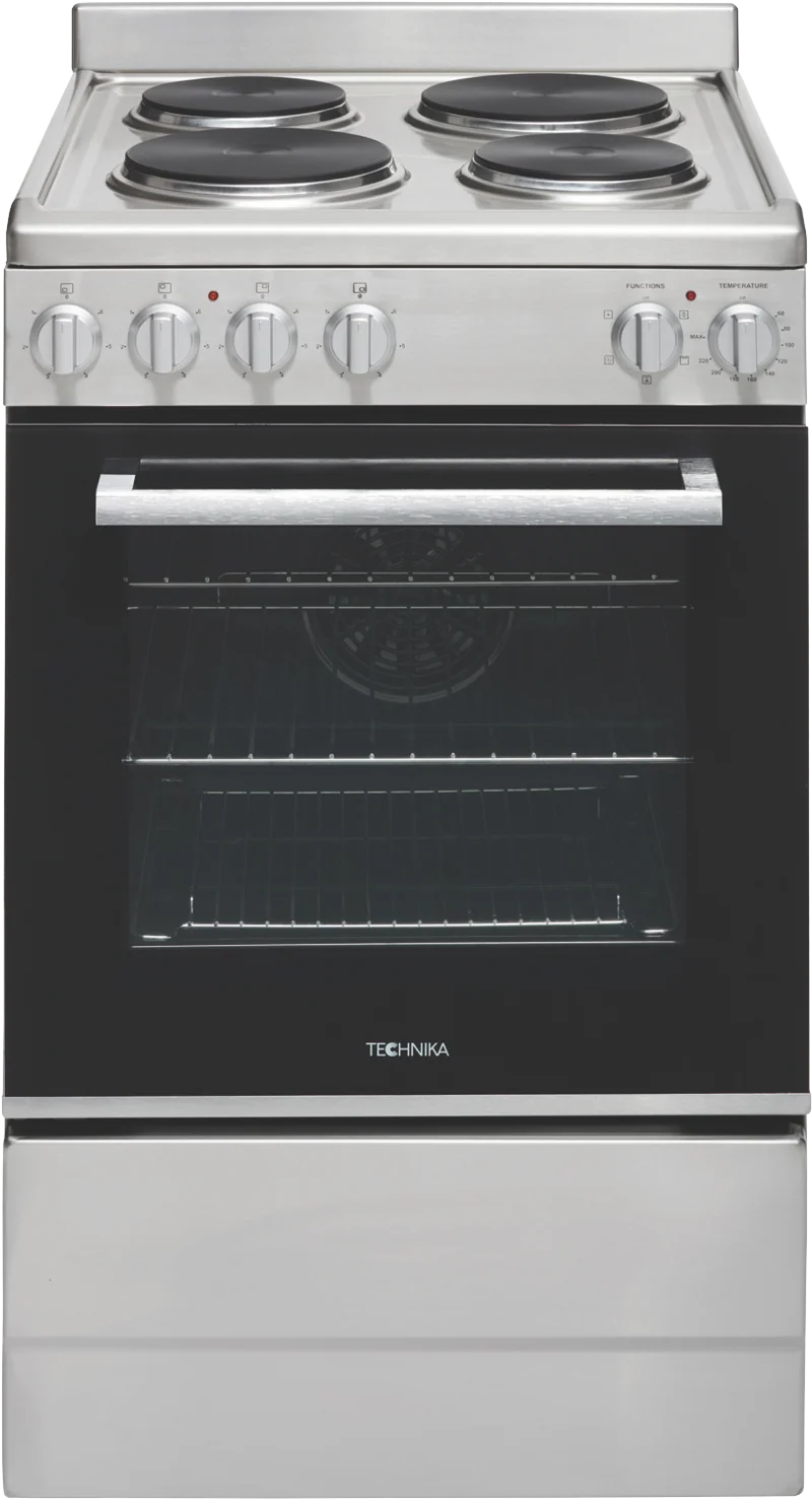 Technika 54cm Electric Freestanding Cooker, Stainless Steel