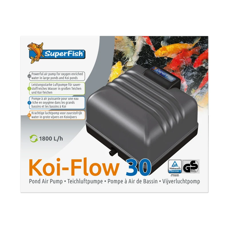 Superfish Koi Flow 30 luchtpomp 30 l/min - 30 l/min vijverbeluchting op 25 Watt