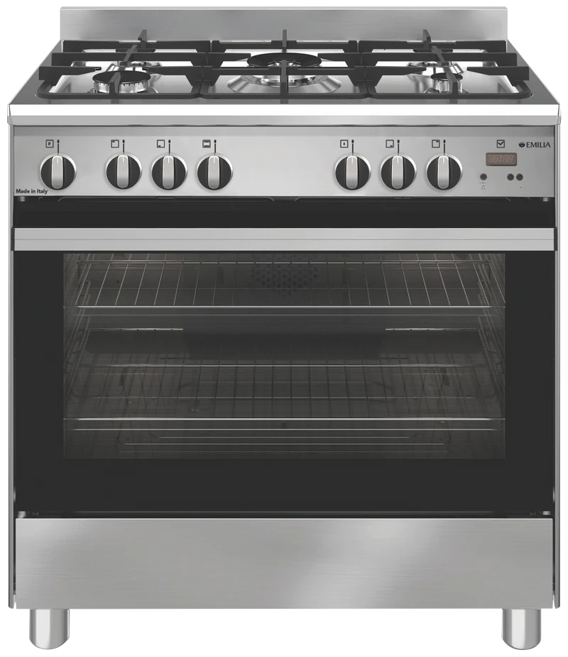 Emilia 80cm Gas Freestanding Cooker, Stainless Steel