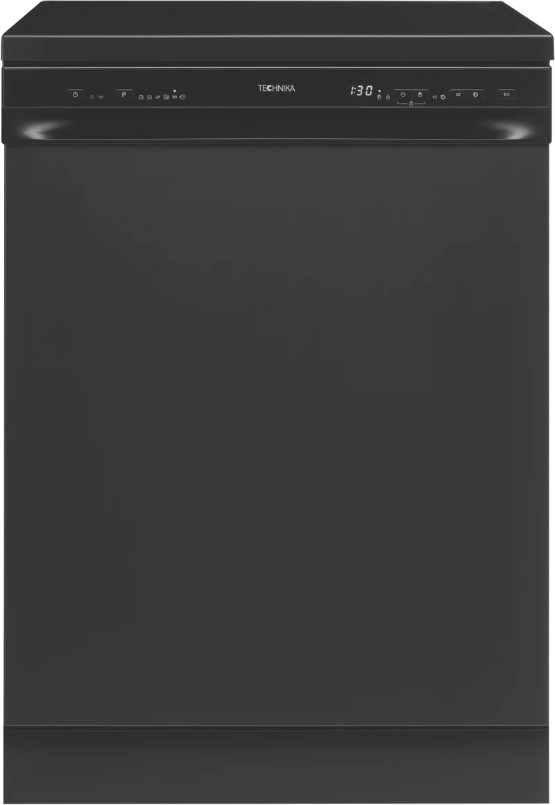 Technika 60cm 14 Place Freestanding Dishwasher, Black Stainless Steel