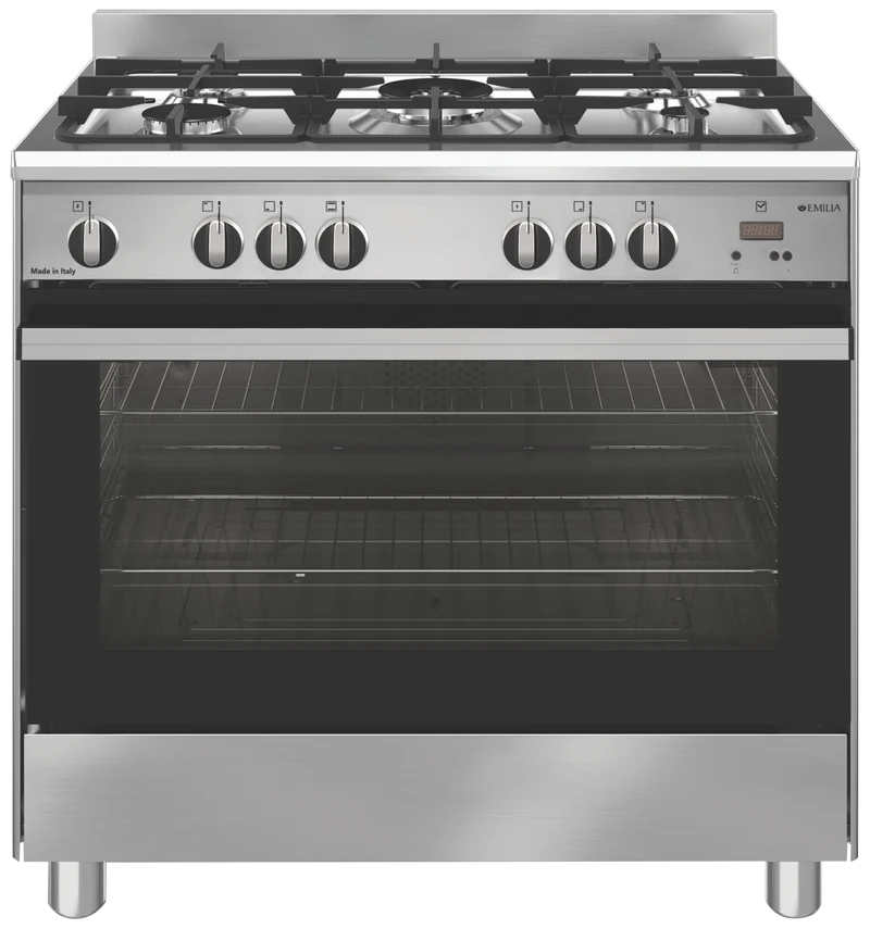 Emilia 90cm Stainless Steel Gas Upright Cooker