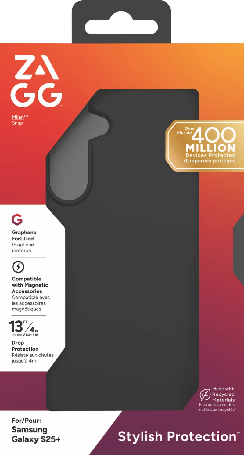 ZAGG Samsung Galaxy S25+ Milan Snap (Opaque) Black