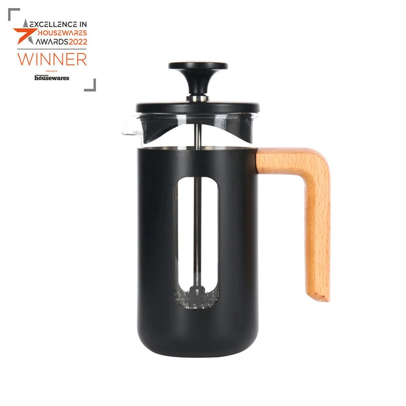 La Cafetiere Pisa 3-Cup 350ml Stainless Steel/Glass French Press (Black)