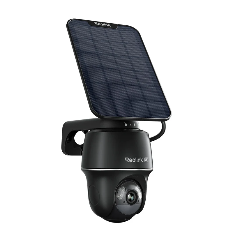 Reolink Argus PT Ultra 4K Pan Tilt Auto Tracking Battery Security Camera+Solar Panel Black