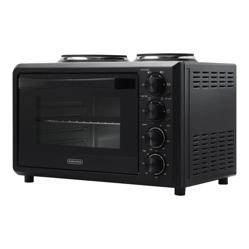 Morphy Richards 32L Black 2-in-1 Benchtop Convection Oven with Hot Plates