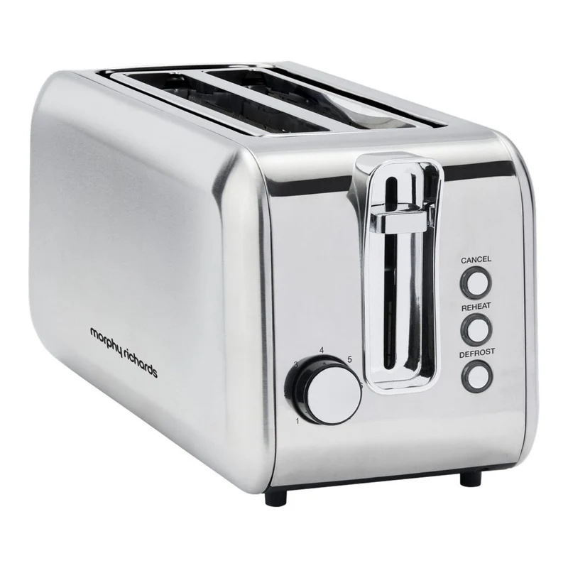 Morphy Richards Equip Stainless Steel 4 Slice Toaster with Long Slots