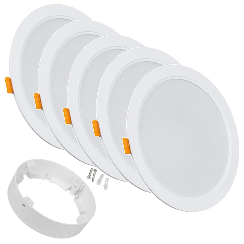 Maclean MCE372 R/MCE377 R 5x Panneau de plafond LED, encastré SLIM, 18W, Neutral White 4000K, 170*26mm, 1800 lm + 5x adaptateur de surface