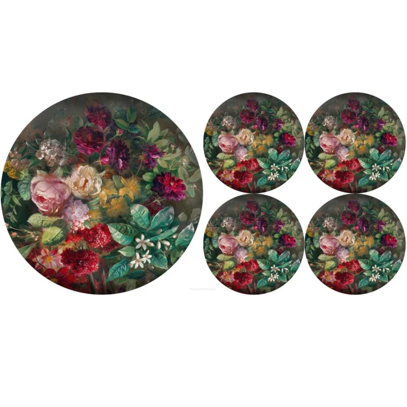 Set de tapis de table ronds en feutre 1 + 4 - BUNCH