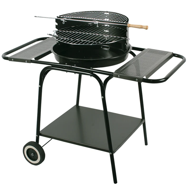 Master Grill & ; Party, 2 étagères, roulettes, acier, MG906