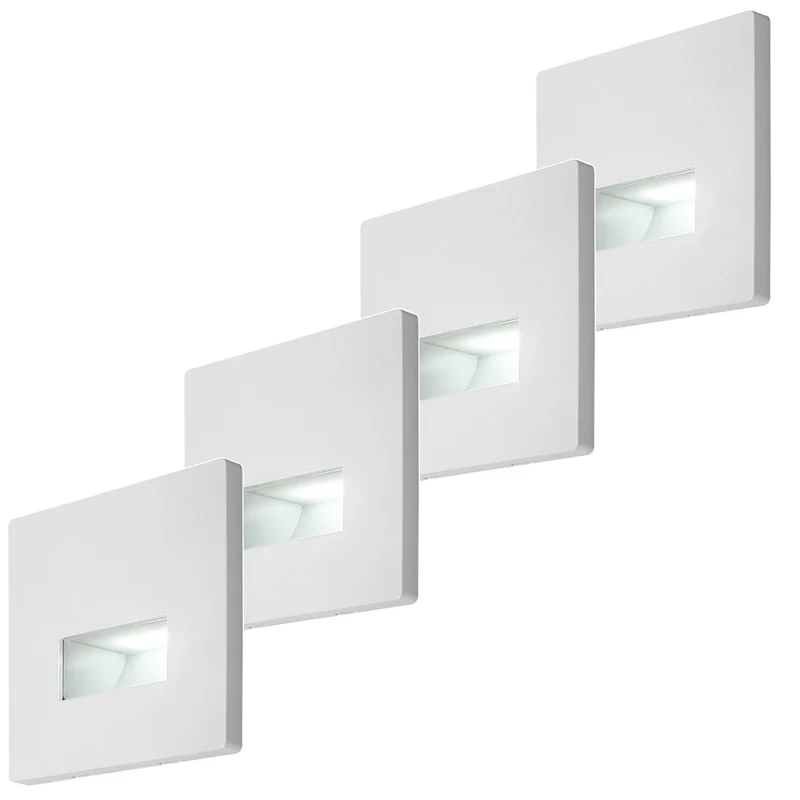 Lampe Lunca LED 1 W, IP20, blanche, couleur de lumière réglable : 3 000, 4 500, 6 500 K, 77196, lot de 4