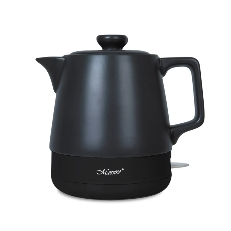 Bouilloire en céramique Maestro, capacité 1 l, puissance 1 200 W, couleur noire, MR-071