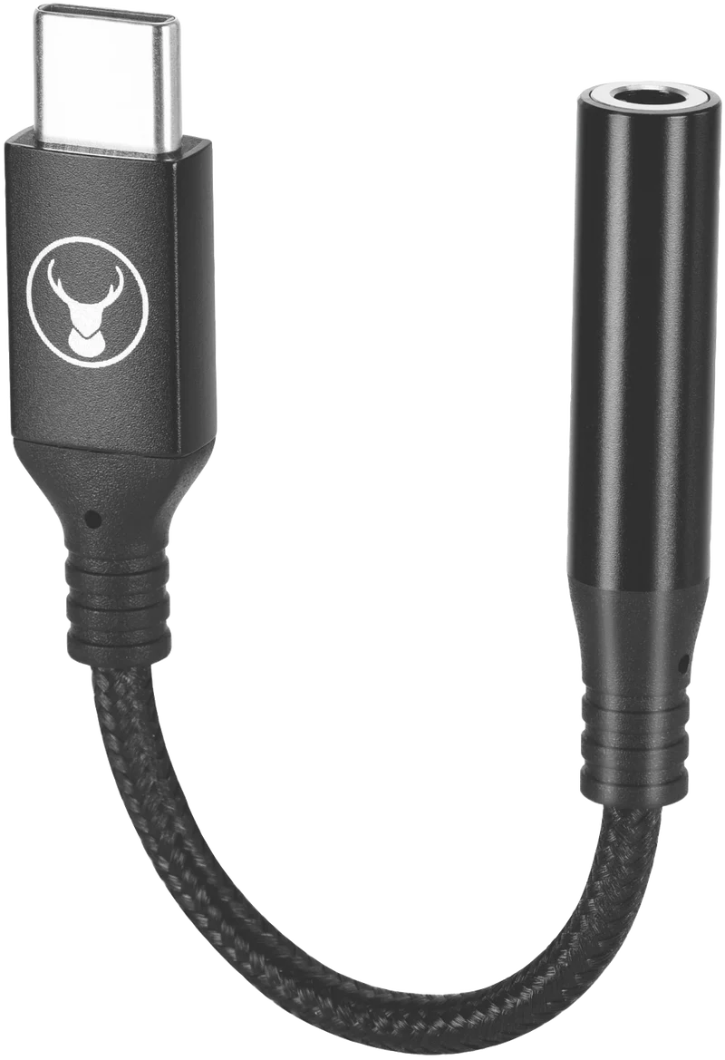 Bonelk USB-C to 3.5mm Long-Life Adapter (Black)