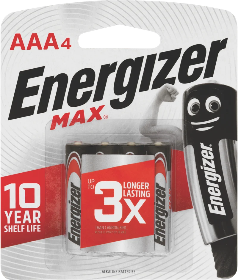 Energizer Max AAA Batteries 4 Pack