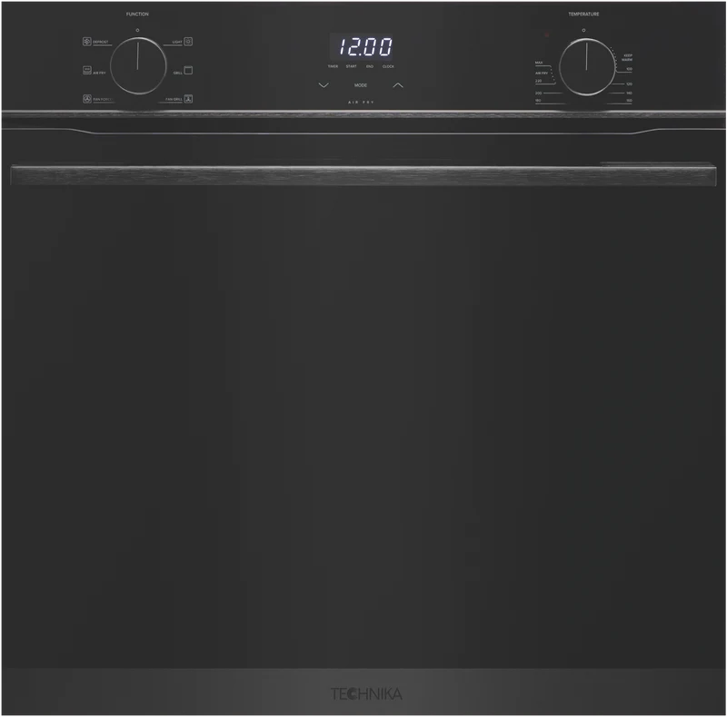 Technika 60cm 6 Function Electric Oven with Air Fry, Dark Stainless