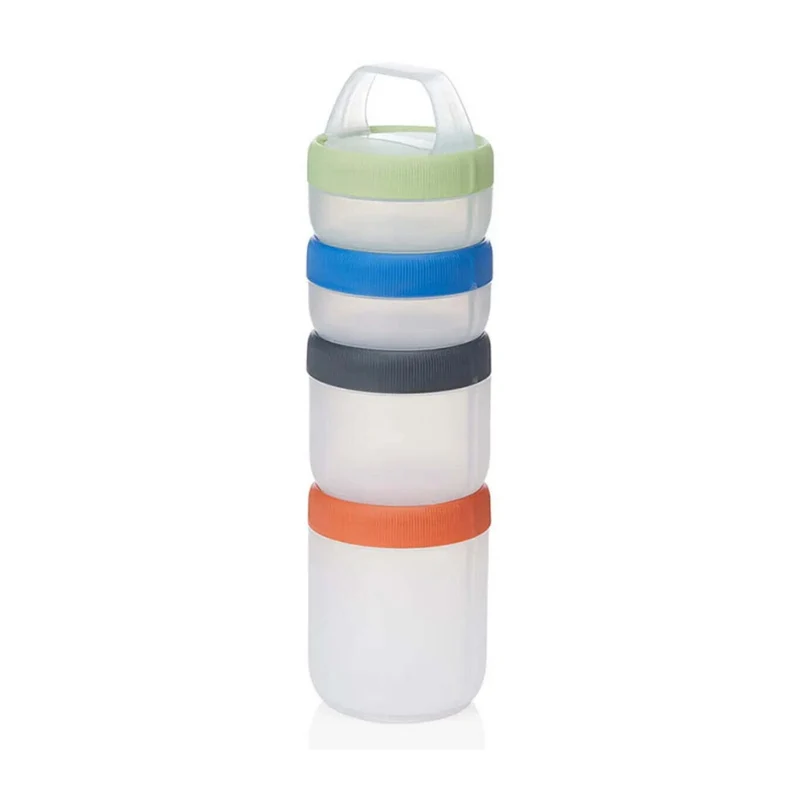 Humangear Stax Travel Containers Clear Spectrum Modular M Set Medium