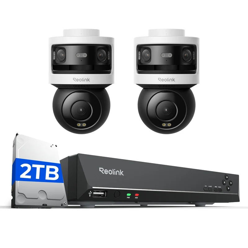 Reolink OMVI 3i PoE x2 Bundle RLN8-410 Triple-Lens Security Camera Auto Tracking