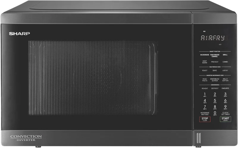 Sharp 32L 1100W Airfry Convection Microwave Black Stainless Steel
