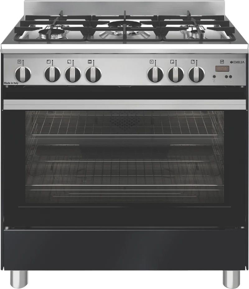 Emilia 80cm Gas Cooker - Matt Black