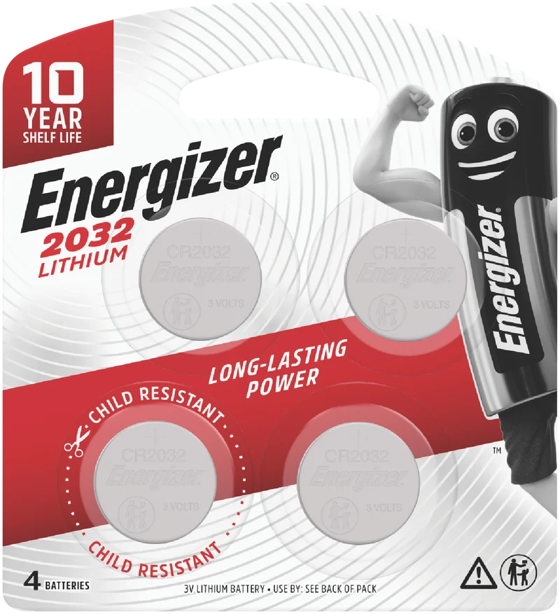 Energizer Lithium Coin CR2032 4PK