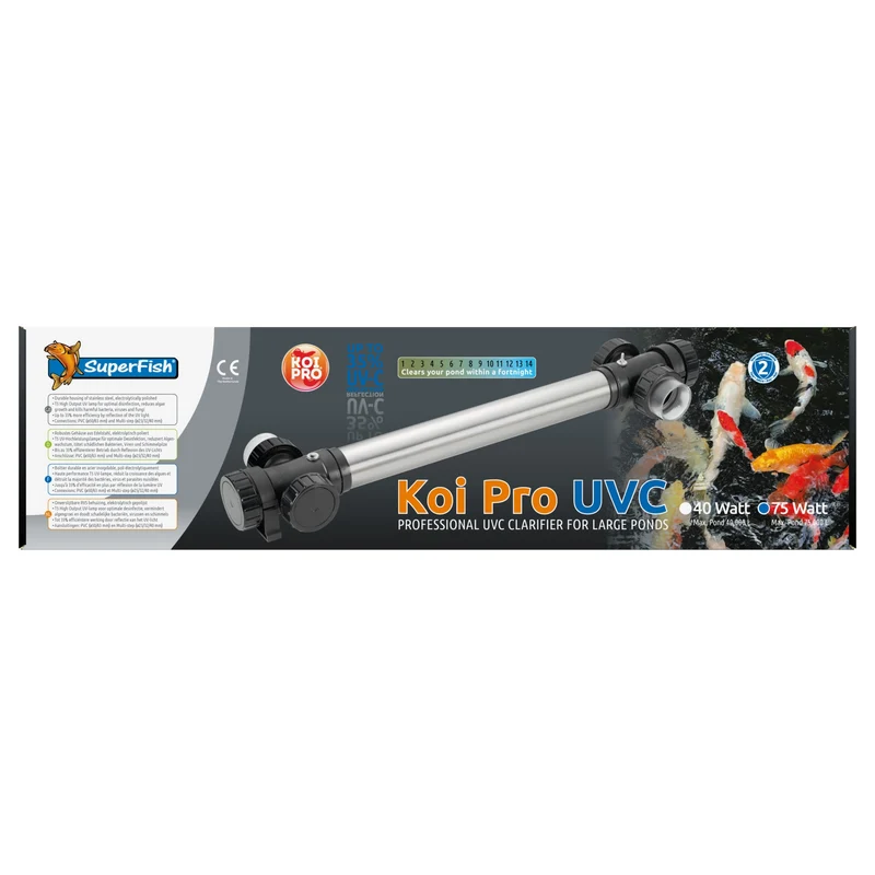 Koi Pro RVS UV-C T5 75 watt - Complete UV-C unit voor vijvers tot 75.000 liter