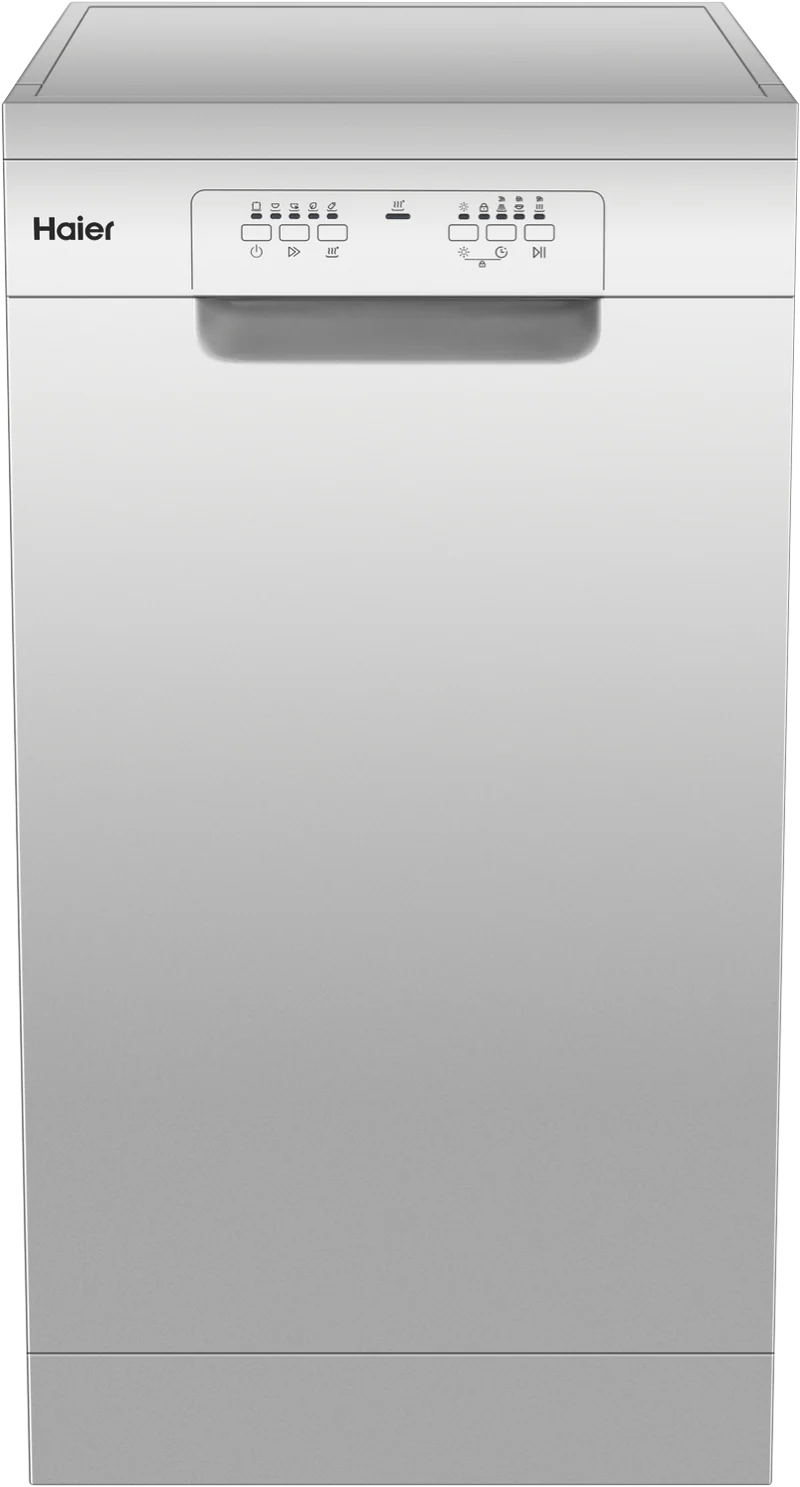 Haier 300 Series 45cm Compact Freestanding Dishwasher, Silver